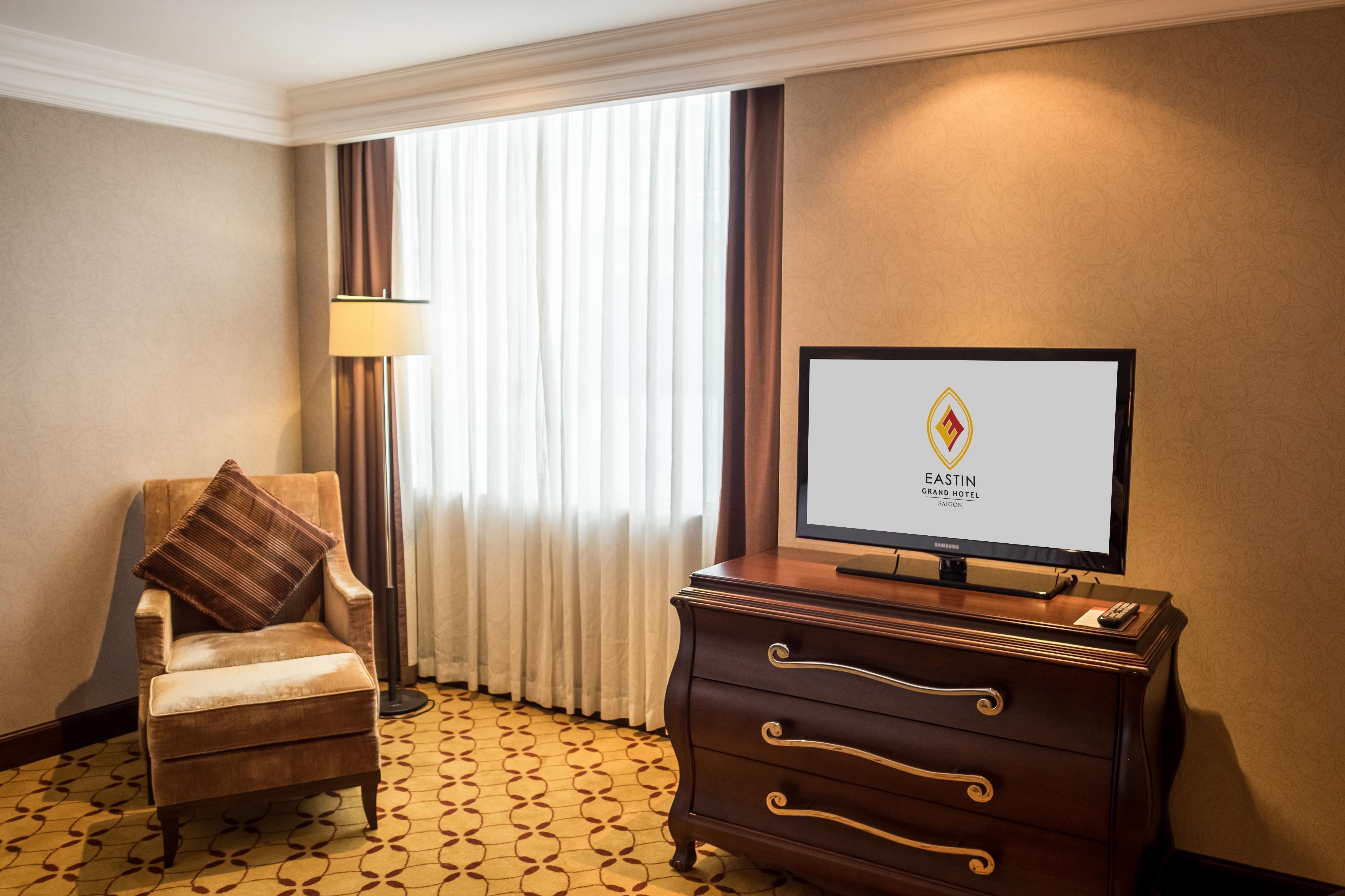 Eastin Grand Hotel Saigon Ho Chi Minh City Bagian luar foto A television in a hotel room